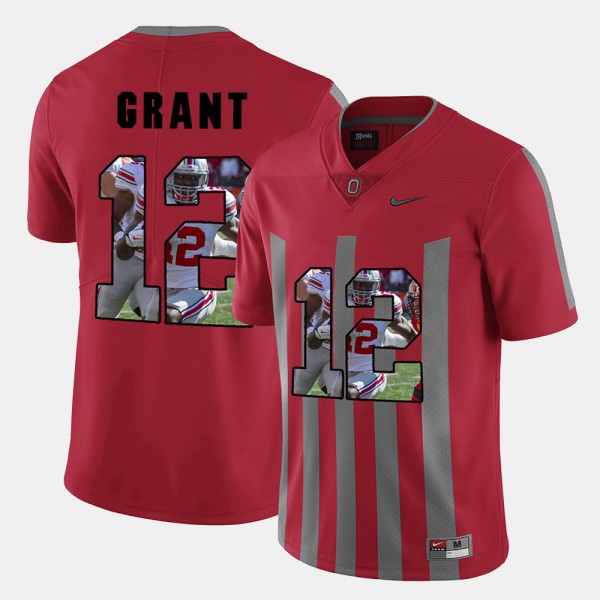 Ohio State Buckeyes Doran Grant Men's #12 Red Pictorial Fashion College Football Jersey 2404KLTY1